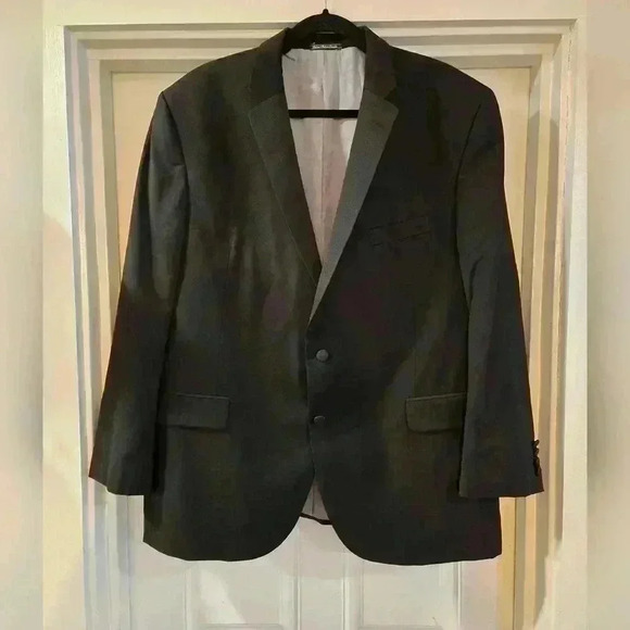 Vera Wang Nestor Tux Jacket Wool Black Mens Size 46R - Picture 1 of 12